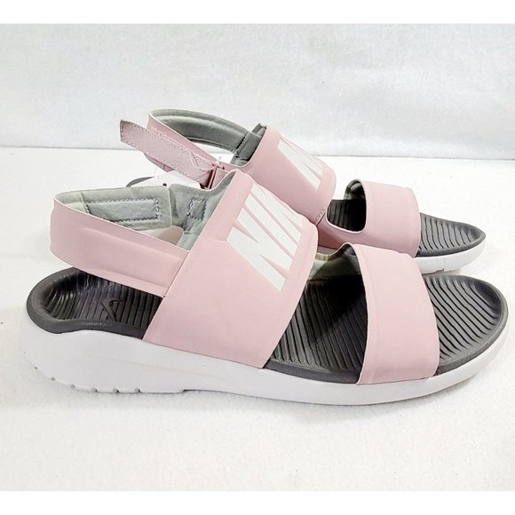 Nike Tanjun Womens Plum Chalk Gray Gunsmoke Double Strap Sandals Size 10 NEW - Picture 3 of 9